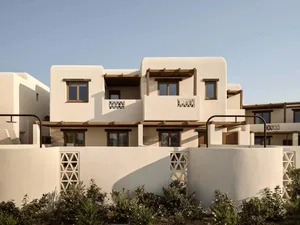 Modern residential architecture featuring cement material
