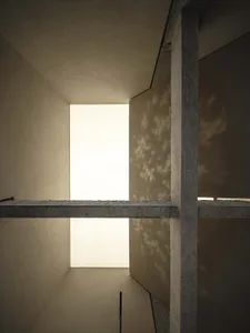 Concrete interior walls in an industrial-style space