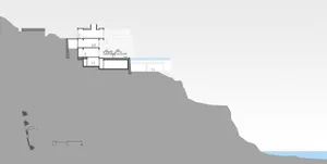 A 3D architectural rendering of a modern residential building.