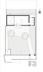 Floor plan of a residential home showing layout and rooms.