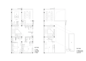 Floor plan of a house displaying rooms and furniture layout.