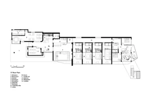Floor plan for a residential apartment showing rooms and layout