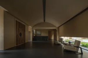 Modern interior design featuring sleek, minimalist elements and a contemporary aesthetic.