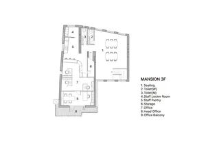 Floor plan of an office space