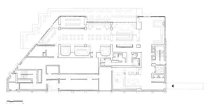 詳細的辦公室空間建築平面圖，顯示各功能區域與家具配置。