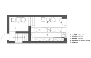 Black and white floor plan of a traditional house with clear divisions between rooms and classic design elements