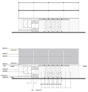Top-down view of a minimalist building with a white exterior and clean lines, featuring a detailed floor plan