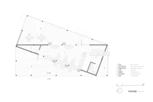 White-walled building floor plan with multiple rooms and hallways, minimalistic and functional layout