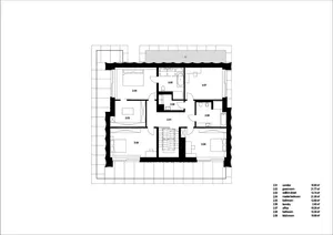 2D floor plan of a modern house with clean lines, minimalistic design, and ample natural light from windows