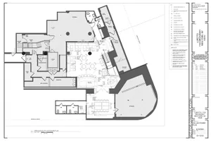 Architectural rendering of a multi-level home with modern and traditional design elements, showcasing various rooms and their layout