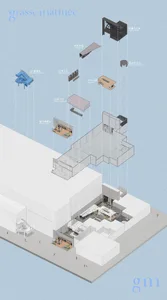現代辦公大樓室內，多層樓設計，木質與混凝土牆面，機能氛圍
