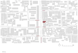 Black and white floor plan of a modern building with clean lines, minimal ornamentation, and clear visibility of room dimensions and layout