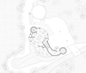Modern open space with various seating arrangements, chairs, and a functional design