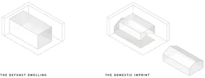 Two views of a well-organized office space with a doorway, window, and linework in the floor plan, possibly a house or office building