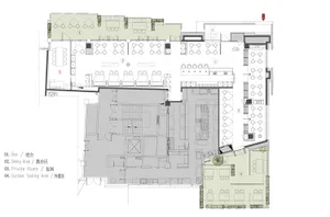 Modern interior space with clean lines, minimalistic elements, and large windows allowing natural light to enter, creating a spacious and inviting atmosphere