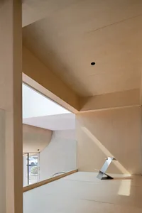 Interior design concept featuring a modern home with wooden walls and ceilings, blending wood elements and clean lines to create a warm and inviting atmosphere