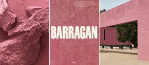 Photographs and architectural renderings of the Barragan project featuring modern lines and design elements