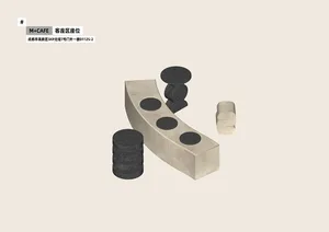A stone wall with three round holes at different heights, creating a unique design element in a sturdy and durable structure