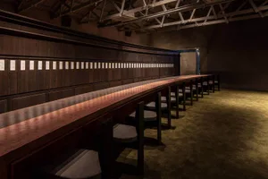 Empty restaurant with wooden floors and tables, calm and inviting atmosphere