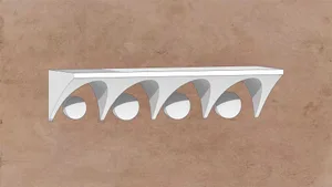 A modern interior space with white walls, clean lines, and simple shapes, featuring multiple rooms and possibly some furniture, with a bright and airy atmosphere created by daytime lighting