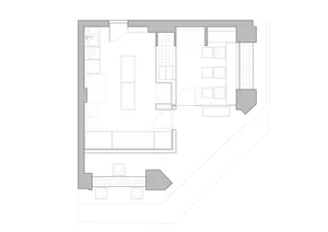2D floor plan of a modern home with various rooms, including a living area, dining area, kitchen, and multiple bedrooms, with clear dimensions and labels
