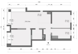 Empty modern room with white walls, drywall, and a clean design