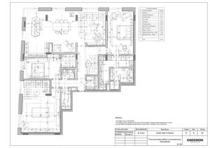 A modern floor plan with clean lines and minimalistic design, featuring concrete and glass materials, and a predominantly white color scheme, with natural light coming in through windows
