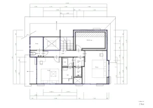 Two-story residential house with a basement, featuring a white exterior, natural lighting, and a well-planned layout