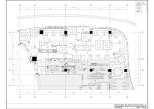 A modern floor plan with white surfaces, clean lines, and natural light from windows