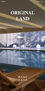 A well-lit room with a blue and white color scheme, featuring a large glass wall, white chairs, and tables, creating a comfortable and inviting atmosphere