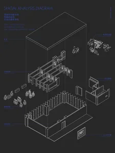 A black and white floor plan of a room with a chair and dining table, featuring a simple and functional layout