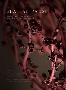 A red plant with purple flowers stands out against a dark background, creating a striking contrast